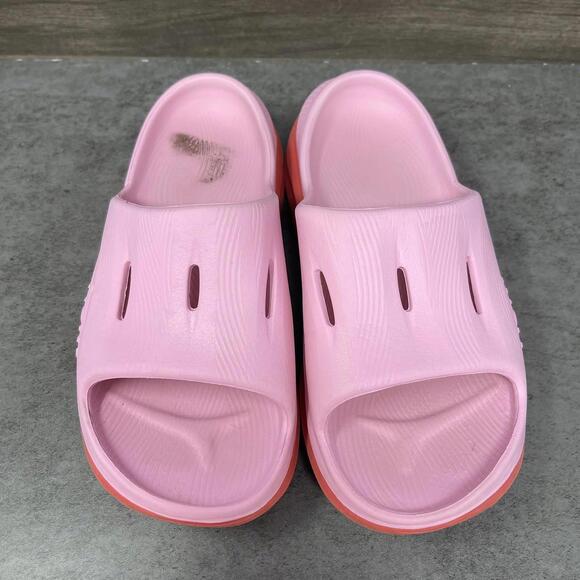 HOKA Ora Recovery Slide Sandals Kids Size 4 Pink Slip On - Picture 3 of 8